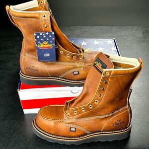 Thorogood American Heritage 8" Tobacco Moc Steel Toe Work Boots Size 10 804-4288